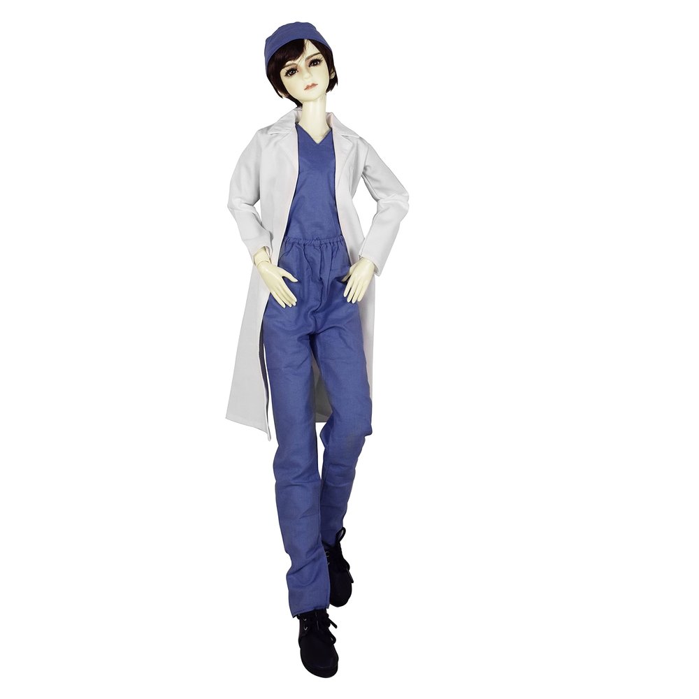 Proudoll Customized 1/3 BJD Doll Doctor Physician Outfit 60cm 24Inches Ball Jointed SD Dolls Joints Move PVC DIY Doll White Skin Handmade Makeup