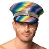Boland 44761 Sunset Sparkle Hat Rainbow Colours with Studs and Gemstones Rock Star Punk Lady Hat Costume Carnival Theme Party view 4