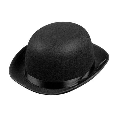 Boland Bowler Hat Melon Hat Kids Felt Look with Satin Ribbon Charleston Style 1920s for Costume Carnival Theme Party
