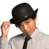 Boland Bowler Hat Melon Hat Kids Felt Look with Satin Ribbon Charleston Style 1920s for Costume Carnival Theme Party view 2
