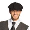 Boland 33024 Birmingham Hat, Black, Peaked Cap, English, Fabric with Herringbone Pattern, Costume, Carnival, Theme Party view 2