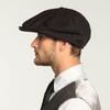 Boland 33024 Birmingham Hat, Black, Peaked Cap, English, Fabric with Herringbone Pattern, Costume, Carnival, Theme Party view 3