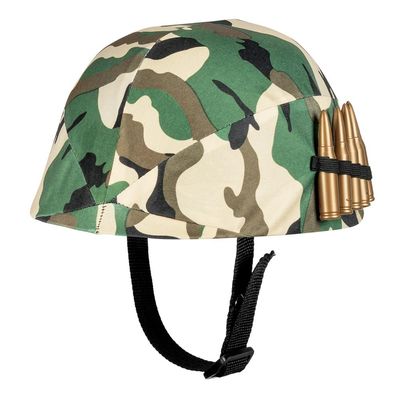 Boland 01413 Children's Military Helmet Camouflage Adjustable Size with Ammunition Soldier Army Carnival Costume Theme Party