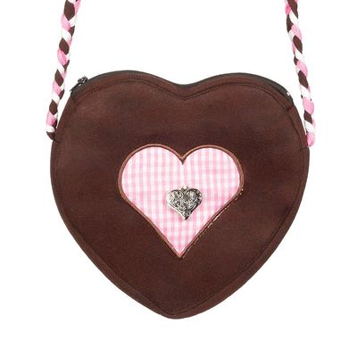 Boland 54288 Shoulder Bag Folk Festival, Size 23 x 23 cm, with Zip and Shoulder Strap, Bag, Bavarian Costume, Dirndl, Costume, Carnival, Theme Party