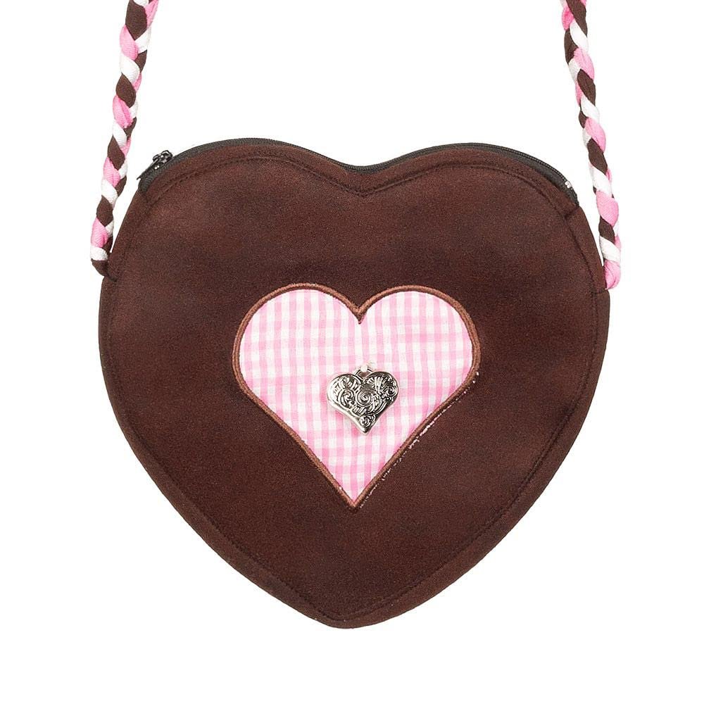 Boland 54288 Shoulder Bag Folk Festival, Size 23 x 23 cm, with Zip and Shoulder Strap, Bag, Bavarian Costume, Dirndl, Costume, Carnival, Theme Party