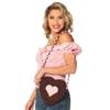 Boland 54288 Shoulder Bag Folk Festival, Size 23 x 23 cm, with Zip and Shoulder Strap, Bag, Bavarian Costume, Dirndl, Costume, Carnival, Theme Party view 4