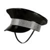 Boland 33020  Black Rock Hat, Black/Silver with Elastic Band, Rock Star, Punk Lady, Hat, Costume, Carnival, Theme Party view 1