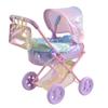 Olivia's Little World Baby Doll Stroller, 2-in-1 Doll Pram Buggy for Girls Age 3+, Fits up to 18 Dolls, Baby Stroller for Dolls, Stroller Toy for Kids, Iridescent view 1