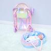 Olivia's Little World Baby Doll Stroller, 2-in-1 Doll Pram Buggy for Girls Age 3+, Fits up to 18 Dolls, Baby Stroller for Dolls, Stroller Toy for Kids, Iridescent view 4