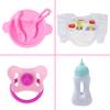 UNICORN ELEMENT 8 Pcs Baby Doll Clothes and Accessories, Baby Feeding and Caring Set with Doll Diaper Bag, Clothes, Diapers, Bottles, Pacifier, Swimsuits,Best Gift for Kids view 2