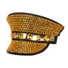 Boland 33023 Sunny Vibes Hat Black Gold with Gemstones Rock Star Punk Lady Hat Costume Carnival Theme Party view 1