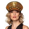 Boland 33023 Sunny Vibes Hat Black Gold with Gemstones Rock Star Punk Lady Hat Costume Carnival Theme Party view 4