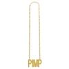 Boland 64521 - Necklace Golden Fashion Jewellery Costume Gangster Mafia Boss Costume Carnival Theme Party, standard size, Gold view 1