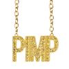 Boland 64521 - Necklace Golden Fashion Jewellery Costume Gangster Mafia Boss Costume Carnival Theme Party, standard size, Gold view 2