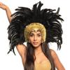 Boland - Go-go dancer, with black feathers, elaborate headpiece, samba, belly dancer, costume, carnival, theme party view 1