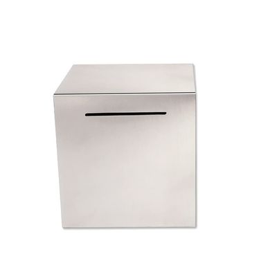 YKHB Piggy Bank, Creative Stainless Steel Coin Bank, Large-Capacity Money Bank,Can Only Save That Cannot Be Taken Out (Size : 15 * 15 * 15cm)