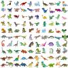 100PCS Dinosaur Stickers, Cute Waterproof Cartoon Stickers for Kids, Teaching Rewards, Dino Party Favourites, Stocking Stuffers for Kids Boys Girls Toddlers Teens view 2