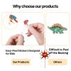 100PCS Dinosaur Stickers, Cute Waterproof Cartoon Stickers for Kids, Teaching Rewards, Dino Party Favourites, Stocking Stuffers for Kids Boys Girls Toddlers Teens view 3