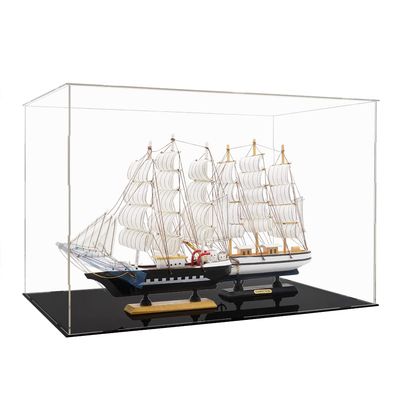 Tingacraft Large Acrylic Display Case (22 x 14.1 x 14.5 inch) for Model Clear Box for Figures, Assembly Required