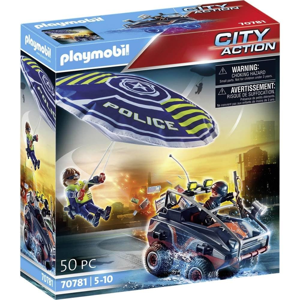 Playmobil Police Parachute with Amphibious Vehicle