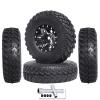 1.0 Beadlock Wheels & Tires Set Micro Tyres Foam Inserts with Locknuts and Wrench for 1/24 RC Crawler Axial SCX24 90081 Deadbolt Chevrolet C10 (Style 2) view 1