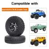1.0 Beadlock Wheels & Tires Set Micro Tyres Foam Inserts with Locknuts and Wrench for 1/24 RC Crawler Axial SCX24 90081 Deadbolt Chevrolet C10 (Style 2) view 2
