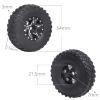 1.0 Beadlock Wheels & Tires Set Micro Tyres Foam Inserts with Locknuts and Wrench for 1/24 RC Crawler Axial SCX24 90081 Deadbolt Chevrolet C10 (Style 2) view 3