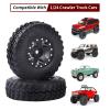 CrazyHobby 1.0 Beadlock Wheels and Tires for 1/24 Axial SCX24 Chevrolet C10 Deadbolt Jeep Jt Gladiator Jeep Wrangler JLU CRC 4WD RC Rock Crawler(Style 1) view 3