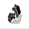 Axial 1/10 RBX10 Ryft 4WD Rock Bouncer AXI03005 Upgrade Parts Brass Front Axle Mount Set For Suspension Links (Gold Inlay Version) - 10Pc Set Black view 1