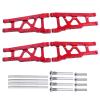 AllinRC 4-Pack Alloy Front&Rear Suspension Arms for Traxxas 1/10 Slash 4X4, Stampede 4x4, Rustler 4WD VXL-Replaces Part 3655 Upgrades (Red) view 1