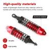 AllinRC 4PCS Aluminum Front & Rear RC Shocks for 1/10 Traxxas Slash 4x4 Compatible with Rustler Stampede Hoss 4WD Replace 5862 (Red) view 2