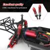 AllinRC 4PCS Aluminum Front & Rear RC Shocks for 1/10 Traxxas Slash 4x4 Compatible with Rustler Stampede Hoss 4WD Replace 5862 (Red) view 4