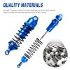 AllinRC 4Pcs All Metal Aluminum Front & Rear RC Shocks for 1/10 RC Truck Traxxas Slash 4x4 Rustler 4X4 shocks Stampede 4X4 shocks Hoss 4X4 Replace 5862 3760 3762 (Blue) view 3