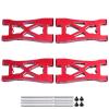 AllinRC Aluminum Lower Suspension Arms Front & Rear for Redcat Blackout XTE Upgrades, fit for Redcat Blackout XBE SC Pro Replace Parts BS213-007 / BLH-0002GM, 4pcs (Red) view 1