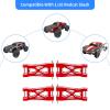 AllinRC Aluminum Lower Suspension Arms Front & Rear for Redcat Blackout XTE Upgrades, fit for Redcat Blackout XBE SC Pro Replace Parts BS213-007 / BLH-0002GM, 4pcs (Red) view 2