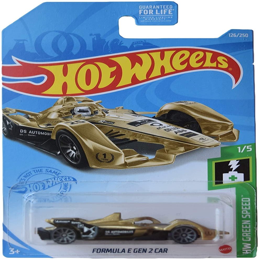 Hot Wheels Formula E Gen 2 Car, [Gold] 26/250 Green Speed 1/5