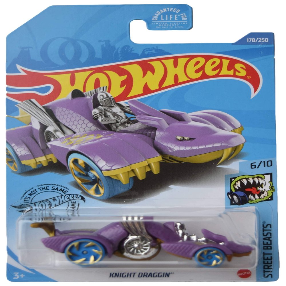 Hot Wheels Knight Draggin - Purple 178/250 Street Beasts 6/10