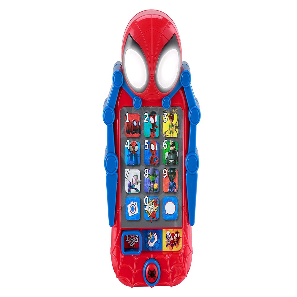 eKids Spidey and His Amazing Friends Toy Phone for Toddler with Built-in Preschool Learning Games, Educational Toys for Toddlers