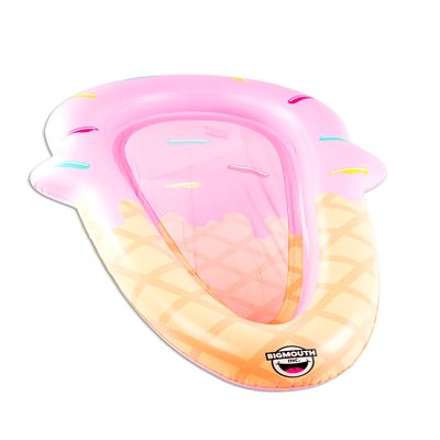 BigMouth Inc. Large Funny Inflatable Raft, Guarded Sides & Headrest, 6 ft Long Heavy Duty Pool Float - Ice Cream