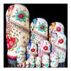 BBZY Russian Nesting Doll 15-Piece Colorful Stacking Toy Basswood Handmade Creative Matryoshka Home Decoration view 3