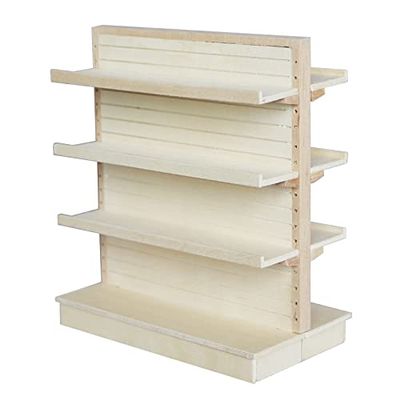 1:12 Scale Rack Dollhouse Accessories Book Shelf Miniature Furniture 4 Tier Bookcase Storage Shelf Shooting Props Desktop Decor (L)