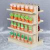 1:12 Scale Rack Dollhouse Accessories Book Shelf Miniature Furniture 4 Tier Bookcase Storage Shelf Shooting Props Desktop Decor (L) view 2