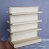 1:12 Scale Rack Dollhouse Accessories Book Shelf Miniature Furniture 4 Tier Bookcase Storage Shelf Shooting Props Desktop Decor (L) view 3