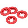 RC Brake Caliper, 4pcs RC Simulation Wheel Aluminum Brake Disc RC Accessories for 1.9 Inch Wheel 1/10 RC Crawler Car(red) view 1