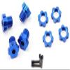 for 1/10 RC Upgrade Parts Summit E-REVO BlueAluminium Splined 17mm HEX HUBS 5353X Nuts Parts view 1
