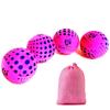 DSJUGGLING 4 Pieces x 60mm Washable Juggling Balls for Beginners and Professionals Set of 4 100g Each - Soft Easy Juggle Balls, Multiple Practice Juggling Ball Kits (Pink) view 1