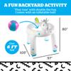 BigMouth Inc. Giant Inflatable Unicorn Ring Sprinkler, Fun Summer Backyard Water Games & Splash Toy for Kids, 6 Feet Tall view 3