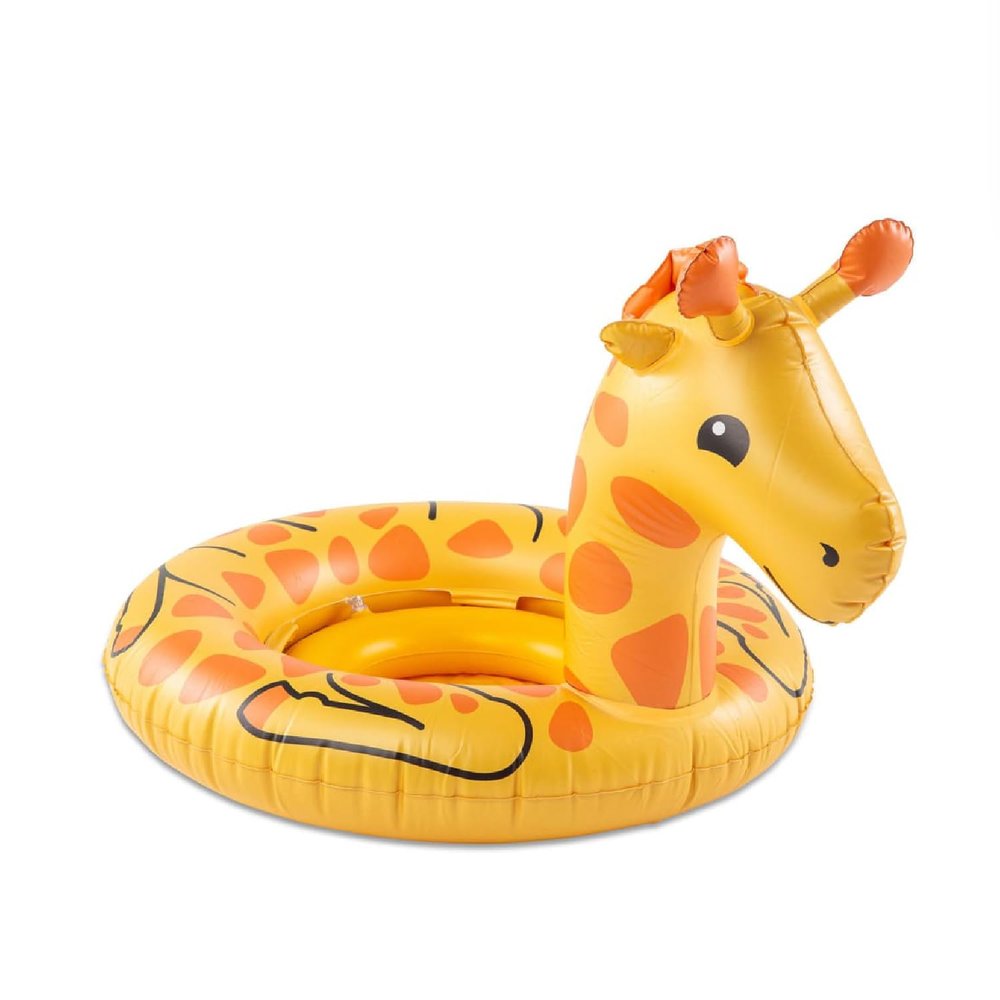 BigMouth Inc Small Lil Giraffe Baby Pool Float, Inflatable Water Float for Infants and Toddlers Ages 13, Easy to Inflate Beginner Swim Float for Pool Play, Summer Water Fun for Kids