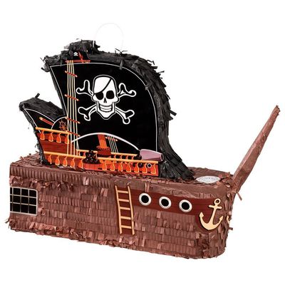 Boland 30967 - Pinata Pirate Ship, Size 59 x 44 x 15 cm, Pirate Boat, Birthday, Decoration, Party Game, Gift