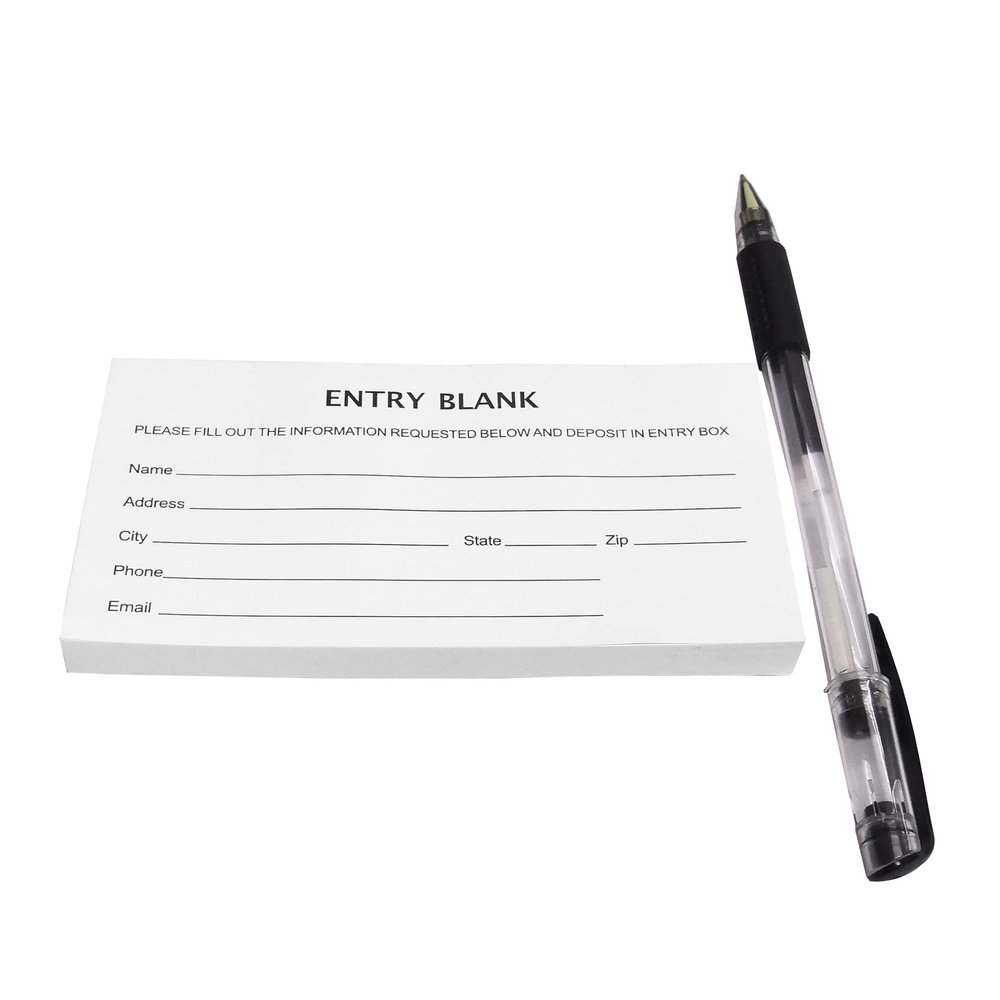 FixtureDisplays Entry Form Pads for Raffles, Contests, Ballot, Drawings; 5.1"W x 2.8"W - 1,000 Forms Sheets Total Ticket Enter to Win 15544-NF